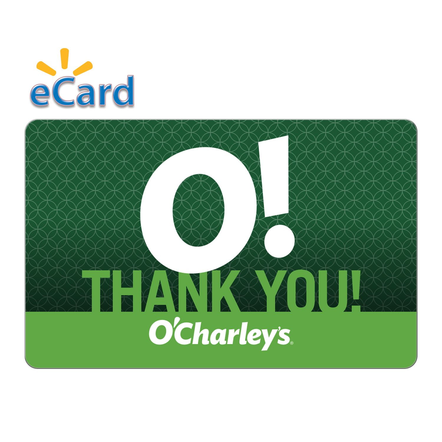 O'Charley's $15.00 Thank You Gift Card (Email Delivery)
