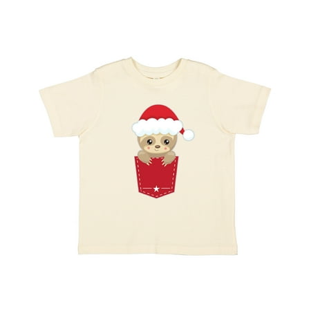 

Inktastic Christmas Sloth Santa Pocket Gift Toddler Boy or Toddler Girl T-Shirt