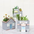 thumbnail image 2 of MEROTABLE Flowerpot Resin Succulent Plants Cozy House Design Bonsai Desktop Ornaments Dried Flower Vase Storage Box Interior Room Decor, 2 of 6