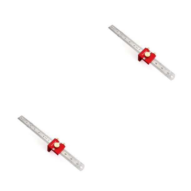 Kenally Regla de trazado de acero inoxidable de 30cm, regla portátil anticorrosiva de ángulo para carpintería, reglas metalúrgicas,