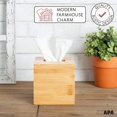 thumbnail image 6 of Ilyapa Bamboo Tissue Box Cover Square - Rustic Farmhouse Tissue Holder, 6 of 6