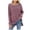Wine, variant on Essentials Women's Sweater Side Slit Ribbed Knit Shirts Solid Long Sleeve Crew Neck Tunic Jumper Top