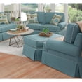thumbnail image 2 of Furniture Classics 8-080-S275A Coastal Aqua Series Upholstered Ottoman, 2 of 5