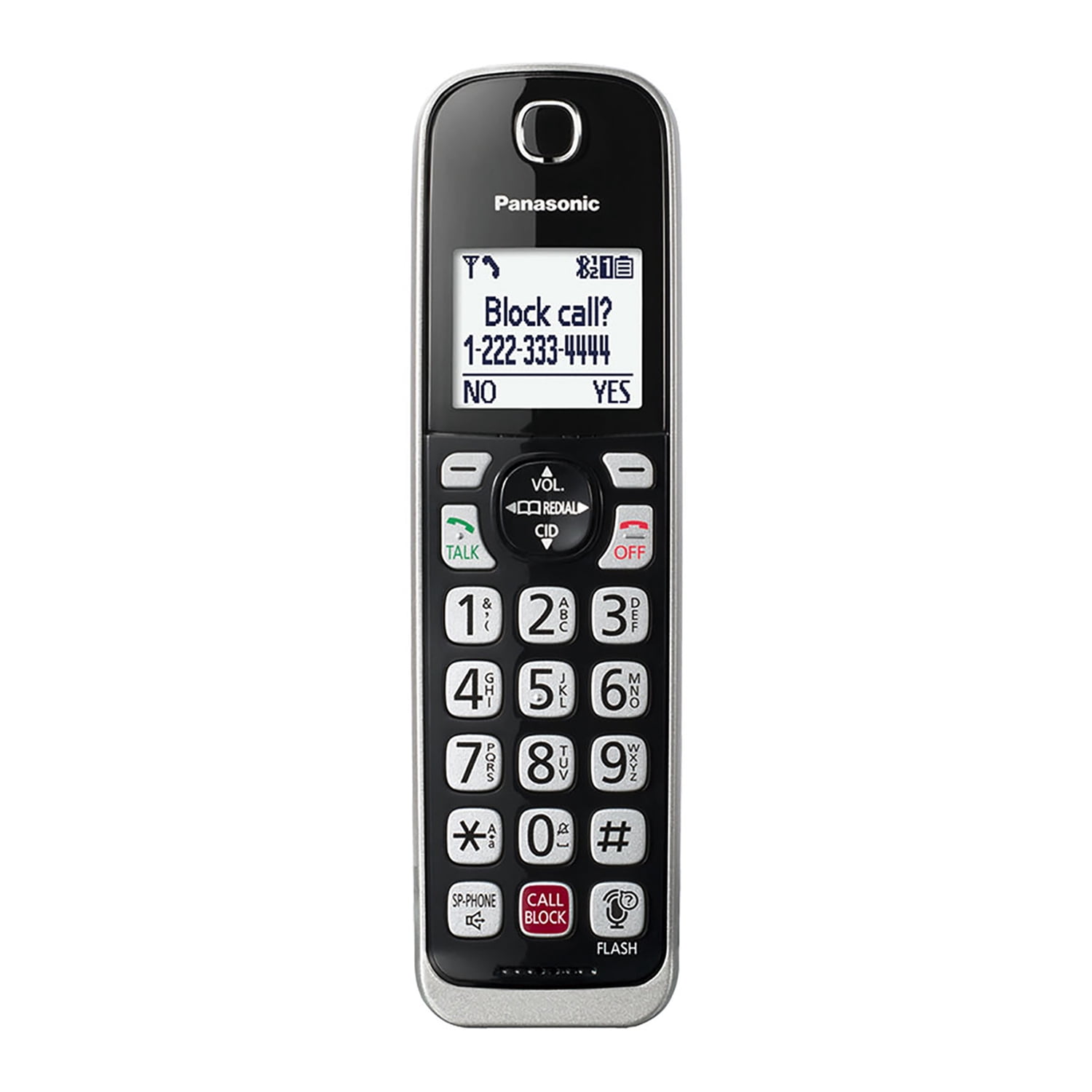 Panasonic Cordless Phone Accessory Handset for Panasonic KX-TGD86x Series, Silver & Black, KX-TGDA86S