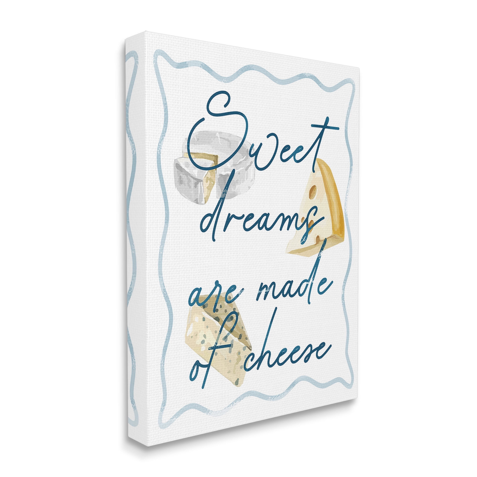 Stupell Industries Dreams Of Cheese Food & Beverage Painting Gallery Wrapped Canvas Art Print Wall Art, 36 x 48