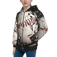 thumbnail image 2 of Pofeuu Baseball Breaking Glass Print Teenage Zipper Hoodie Sweatshirts Hooded Casual Jackets With Pocket For Boys Girls-Medium, 2 of 6