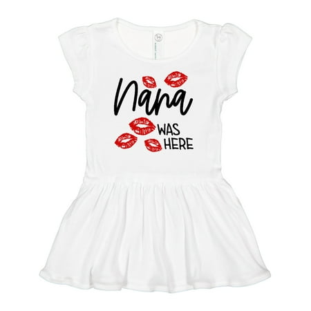 

Inktastic Nana Was Here Red Kisses Gift Baby Girl Dress