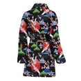 thumbnail image 2 of Japanese Traditional Pattern Women Bathrobe One Size Univeral Fits, Japanese Style Vibe Fashion Lightweight Plush Fleece Long Robe For Women, 2 of 3