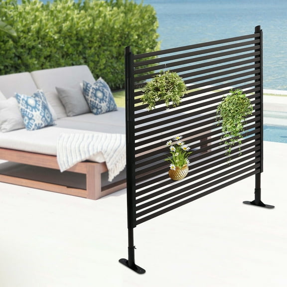 Miumaeov 120*150cm Outdoor Backyard Privacy Fence Screen Tall Divider Height Adjustable