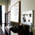thumbnail image 3 of Pegboard Wall Organizer Tiles - Wall Control Modular Galvanized Steel Pegboard Tiling Set - Four 12-Inch Tall x 16-Inch Wide Peg Board Panel Wall Storage Tiles - Easy to Install (Metallic), 3 of 5