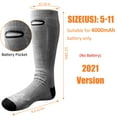 thumbnail image 5 of Htwon Electric Heated Socks Men Women Winter Thermal Warm Rechargeable Battery Skiing, 5 of 25