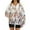 Beige, variant on Women's Fashion Retro Floral Print Long-Sleeve V-Neck Sweatshirt with Dyed Effect Pattern, Unique Artistic Top for Women's Fashion Statement,Beige,L