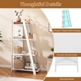 thumbnail image 5 of Giantex 4 Tier Floor Standing Bookcase, Ladder Bookshelf for Small Space, Narrow Display Rack, White, 5 of 7