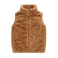 thumbnail image 5 of Yindaity Boys Girls Polar Fleece Vest Winter Thick Warm Outerwear Funny Cartoon Vest For Girls(Coffee,7-9 Years), 5 of 5