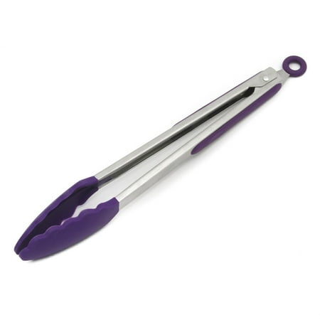 - Chef Craft 12 In. Silicone Tongs, Purple
