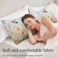 thumbnail image 5 of Spring Floral Body Pillow Covers 20"x54", Hummingbird Summer Botanical Watercolor Soft Brushed Microfiber Breathable Throw Pillow Covers, Pillowcase with Zipper for Couch Sofa Bedroom Living Room, 5 of 9