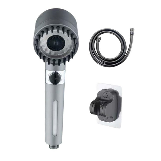 Cabezal de ducha con 3 modos de pulverización, cabezal de ducha de alto flujo, multifunción con ajuste de filtros, rociador de ducha de baño de alta Estilo D