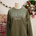 thumbnail image 3 of Personalized Embroidered Mama EST Sweatshirt For Women, Custom Gifts for Mother's Day Chirstmas Birthday for Mama, 3 of 6