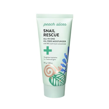 Peach Slices Snail Rescue All-in-One Oil Free Face Moisturizer with Snail Mucin, 2.83 fl oz