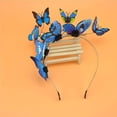 thumbnail image 2 of 1 Pcs Handmade Spring Butterfly Headband Bridal Flower Crown Ladies Costume Delicate Wedding Hair Accessories, 2 of 8