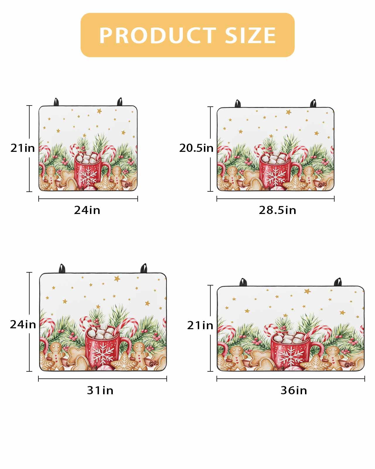 Large Induction Cooktop Protector Mat Christmas Stove Top Covers for Electric Stove, Winter Snowflakes Cup Pine Needles Berry Decorative Stove Burner Cover Mats, Glass Top Stove Cover