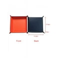 thumbnail image 4 of Topumt Folding Storage Box Durable PU Leather Quadrilateral Table Tray Dice Coin Keys Holder Tray, 4 of 6