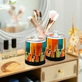 thumbnail image 3 of Yayeee 4 Pack Qtip Holder Bathroom Cotton Swab Canister with Lid Clear Dispenser Set, Colorful Cocktails, 3 of 6