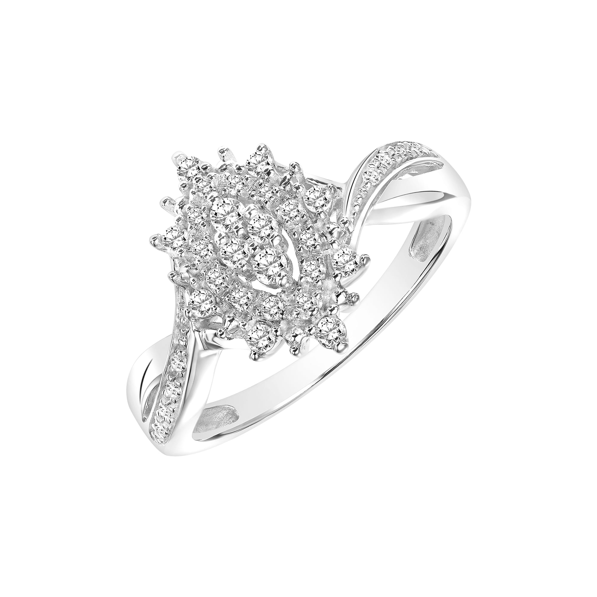 1/4 Carat T.W. Diamond 10k White Gold "Jazz" Women's Engagement Ring by Keepsake