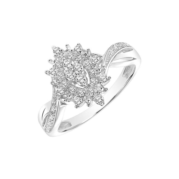 1/4 Carat T.W. Diamond 10k White Gold "Jazz" Women's Engagement Ring by Keepsake