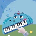 thumbnail image 2 of A Children Electronic Piano Keyboard Toy 15 Keys With Microphone Recording Function Light Effects Portable Music Learning Instrument For Kids 3 To 6 Years, 2 of 7
