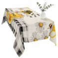 thumbnail image 2 of Yellow Gnomes Table Cloth Waterproof Tablecloths, Vintage Daisy Honey Plaid Flower Tablecloth Dining Table Cover for Kitchen Party Tabletop Outdoor, Rectangle Tablecloth 60x120 Inch, 2 of 9