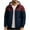 Navy(mens jackets), variant on George Mens Two Tone Hooded Windbreaker Jackets,Water Resistant,Casual Outerwear Coats with Zippered Pockets,Gray,M