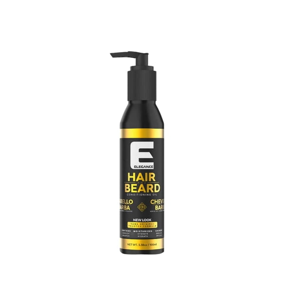 Aceite acondicionador para cabello y barba E Elegance 100 ml con aloe vera