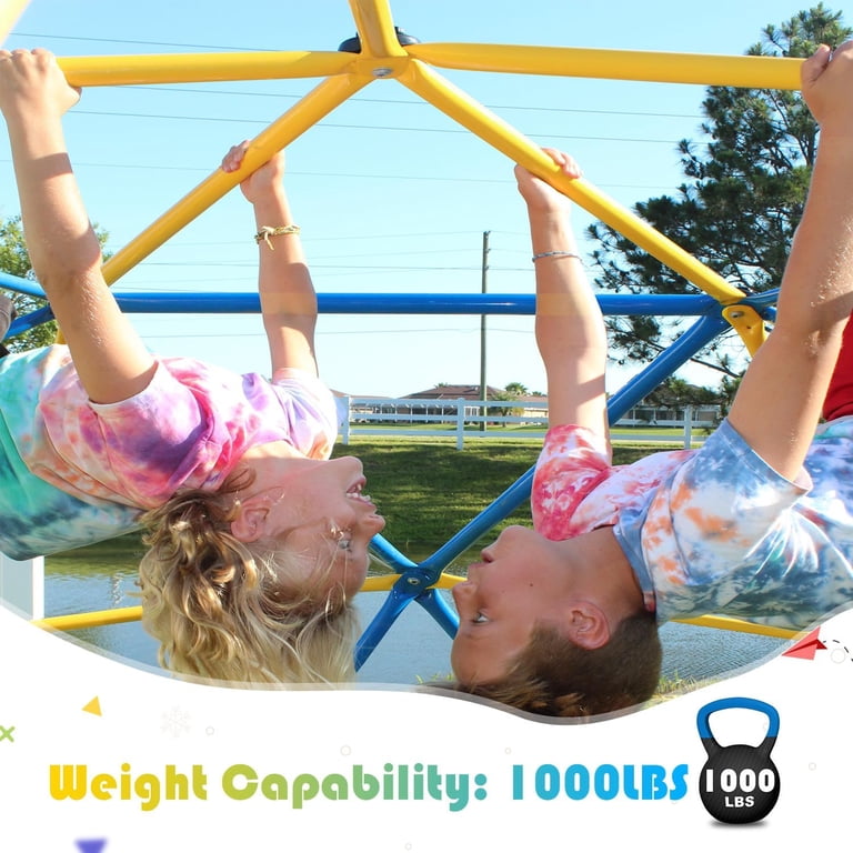 Zupapa 9FT Decagonal Geo Jungle Gym, 1000lb Capacity Climbing Dome