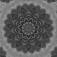 thumbnail image 1 of Ahgly Company Indoor Square Patterned Dark Gray Black Area Rugs, 5' Square, 1 of 6