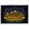 thumbnail image 1 of Wanderlust - Never Stop Exploring - Artwork (36x24 Giclee Art Print, Gallery Framed, Silver Wood), 1 of 1