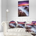 thumbnail image 1 of Stormy Seashore with Colorful Sky - Beach Photo Canvas Print, 1 of 3