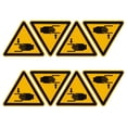 thumbnail image 1 of unbranded 8Ud Calcomanías De Advertencia Para Seguridad Con Señal De Pinzamiento En Mano, 1 of 8