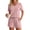Pink, variant on Sundazz Lounge Sets for Women Summer 2 Piece Outfits V Neck Shirts and Shorts Sets Casual Matching Sets