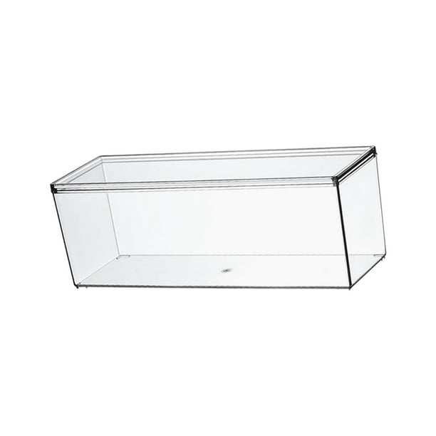 Organizador de refrigerador, contenedor de almacenamiento de alimentos transparente para artículos diversos, cucharas para verduras Grande