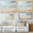 thumbnail image 4 of Designart "Contemporary Beach In Beige And Blue Hues" Coastal Ocean Floater Framed Canvas Wall Art, 4 of 5