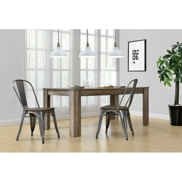 Bhg Aidan Metal Dining Chair With Wood, Bhg Parsons Dining Room Table Chair Beige