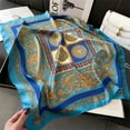 thumbnail image 4 of Bufanda estampada de 70x70cm para mujer, chal cuadrado de seda Pashmina, diadema decorativa para el cuello, Bandana de diseño de lujo, nueva moda 2024, 4 of 5
