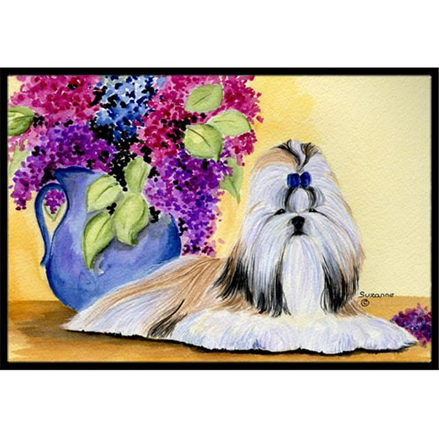 SS8341MAT Paillasson Intérieur Extérieur 18 x 27 Po Shih Tzu