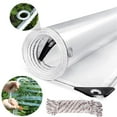 thumbnail image 2 of TOPCHANCES Clear Tarps Heavy Duty PVC Vinyl 13.8 Mil Tarpaulin with Metal Grommets, Protects Against Water, UV-Ray, Tear and Weather Resistan for Outdoor Greenhouse Balcony Garden, 2 of 16