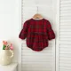 thumbnail image 3 of Traje de hermanas para niñas, mono a cuadros rojo para niñas, nuevo estilo de primavera, vestido de manga larga para niños, ropa de una pieza para niños, 3 of 6