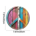 thumbnail image 6 of qolami 2 Pcs Peace Symbol Round Aluminum Sign, 7.87inch Weathered Wood Design Metal Inspirational Wall Sign for Indoor/Outdoor Garden or Home Use, 6 of 6