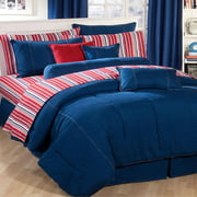 Karin Maki Denim Comforter Only, 316 GSM Denim Bedding (Full, Solid Blue)