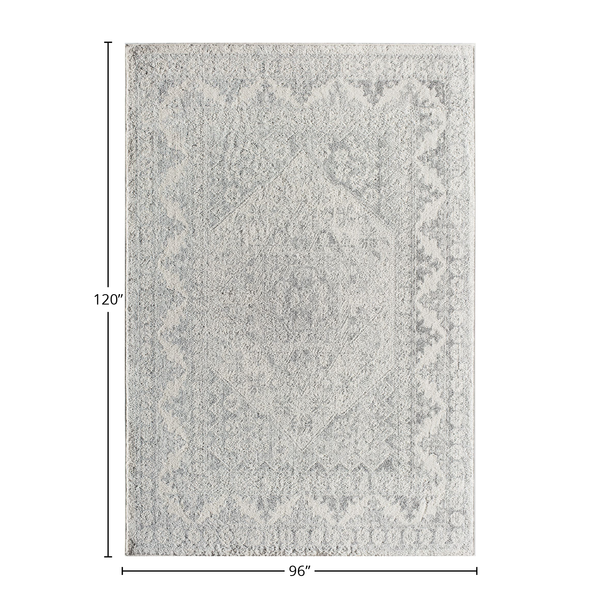Rugs America Gallagher GL30A Grey Mist Vintage Transitional Area Rug, 8'x10'