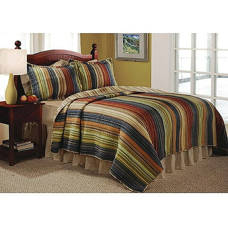 Global Trends Madras Stripe Quilt Set